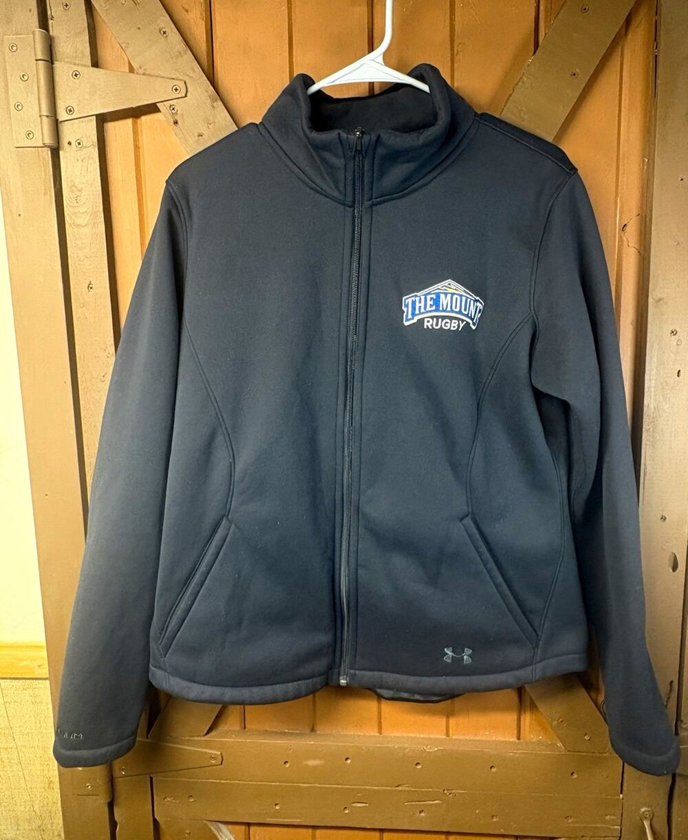Under Armour Storm The Mount Rugby Full-Zip Fleece Jacket Pockets Black L